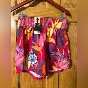 NWT Adidas x Farm Rio Tropical Print Pacer Shorts Birds of Paradise